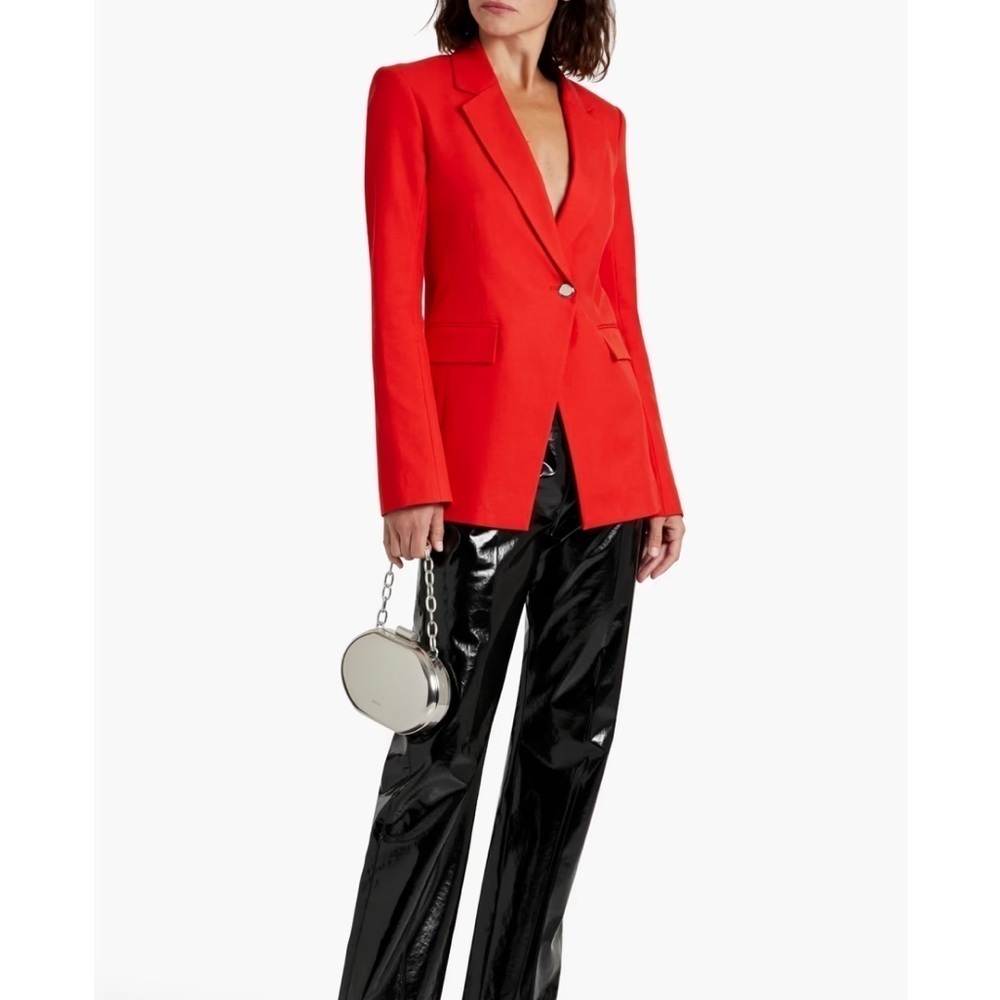 Derek Lam 10 Crosby Noah Single Breasted Blazer Orange Size 16